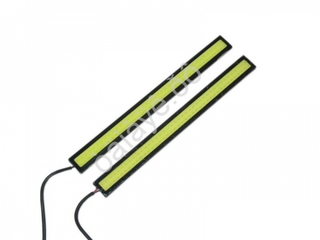 Ходовые огни LED -прямоуг DRL-COB -НЕ гибкие - 17см 4Вт ЧЕРНЫЕ (М5) в коробке 1217К