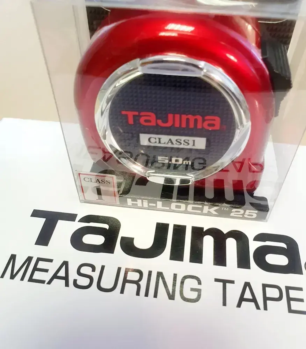 Рулетка TAJIMA Hi Lock Class1 (H1550MW) 5м/25мм (1-й класс точности)