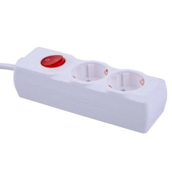 S-GCU2-1.5B WHITE Удлинитель серии Ultra. шнур 1.5м.. 2 гнезда. 16A. с-з. Белый. TM Uniel