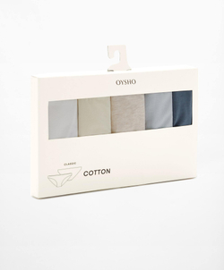 Набор классических трусов 5 cotton blend classic briefs Oysho, 5 штук