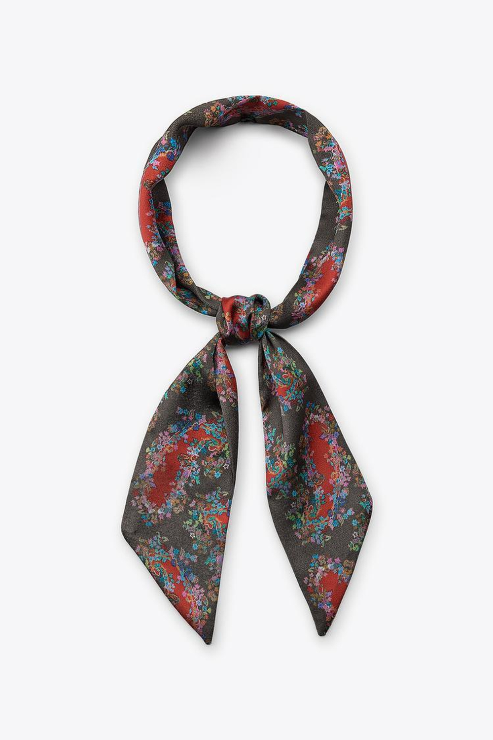 ZARA ПЛАТОК-ГАЛСТУК С ПРИНТОМ, ХАКИ