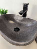 Раковина из речного камня RS-65985 45х34х15 из натурального камня