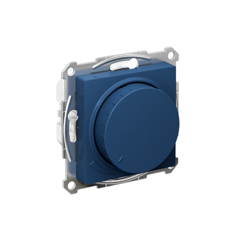 Светорегулятор поворотно-нажимной AtlasDesign (диммер) LED RC 400Вт мех. аквамарин SE ATN001123