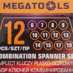 Набор ключей комбинированных, 12 предметов MEGATOOLS MT-5124MP