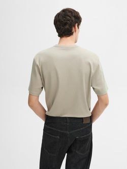 Massimo Dutti Футболка с круглым вырезом, песочный