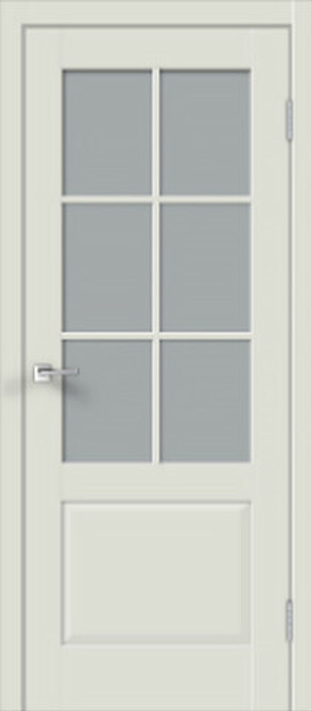 Межкомнатная дверь Velldoris Alto 12 PO Английская решетка Эмалит светло-серый