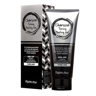 FarmStay Гель отшелушивающий с углем - Charcoal toning peeling gel, 180мл