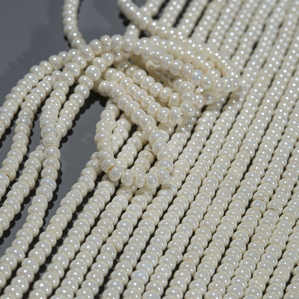 Хрустальный жемчуг (имитация baby жемчуга), 3*1,8мм, айвори, рондель