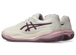 Детские Кроссовки теннисные  Asics Gel-Resolution X GS Clay - soft oat/dark aubergine