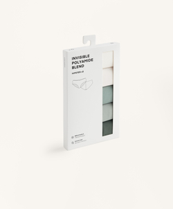 OYSHO Набор из пяти трусиков-хипстеров из полиамидной смеси, хаки-серый