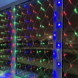 ENIS-01M ЭРА Гирлянда LED Сеть 1,8 м*1,5 м мультиколор, мультирежим, 220V, IP20