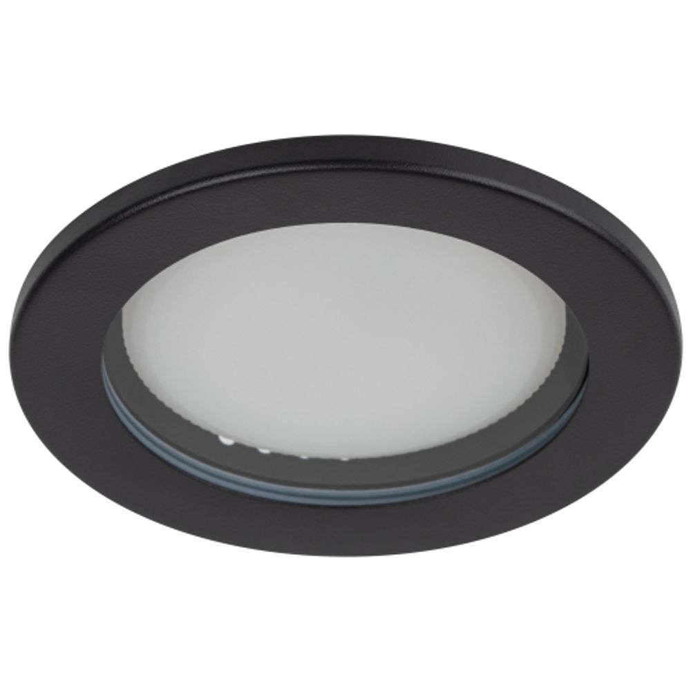 Светильник встраиваемый влагозащищенный ЭРА KL95 SBK под лампу GX53 IP44 черный | Влагозащищенные встраиваемые светильники