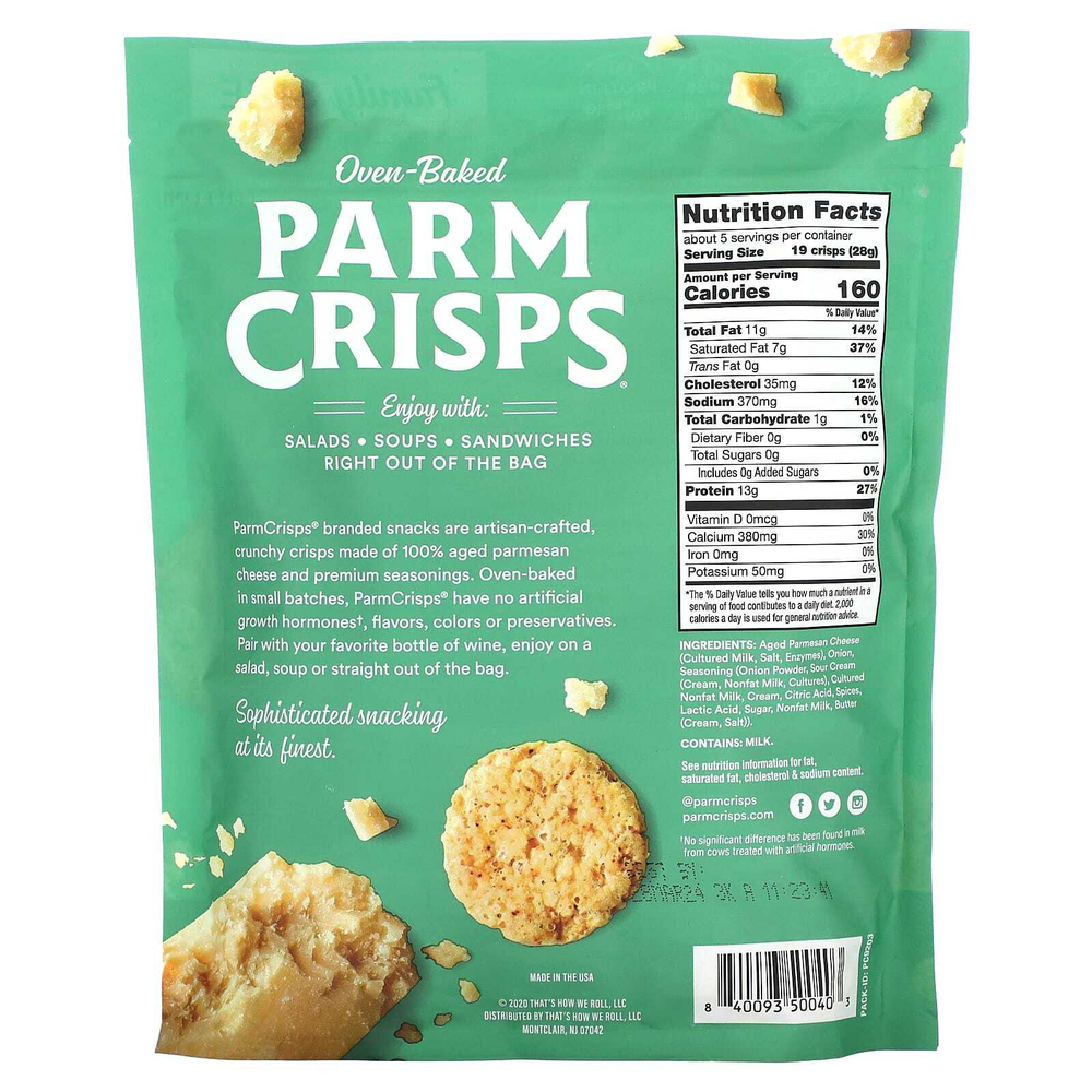 ParmCrisps, запеченные в духовке, сметана и лук, 142 г (5 унций)