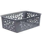 Корзина для хранения универсальная LEAVES, серый, 18,4*12,7*6,2см, 1,2л