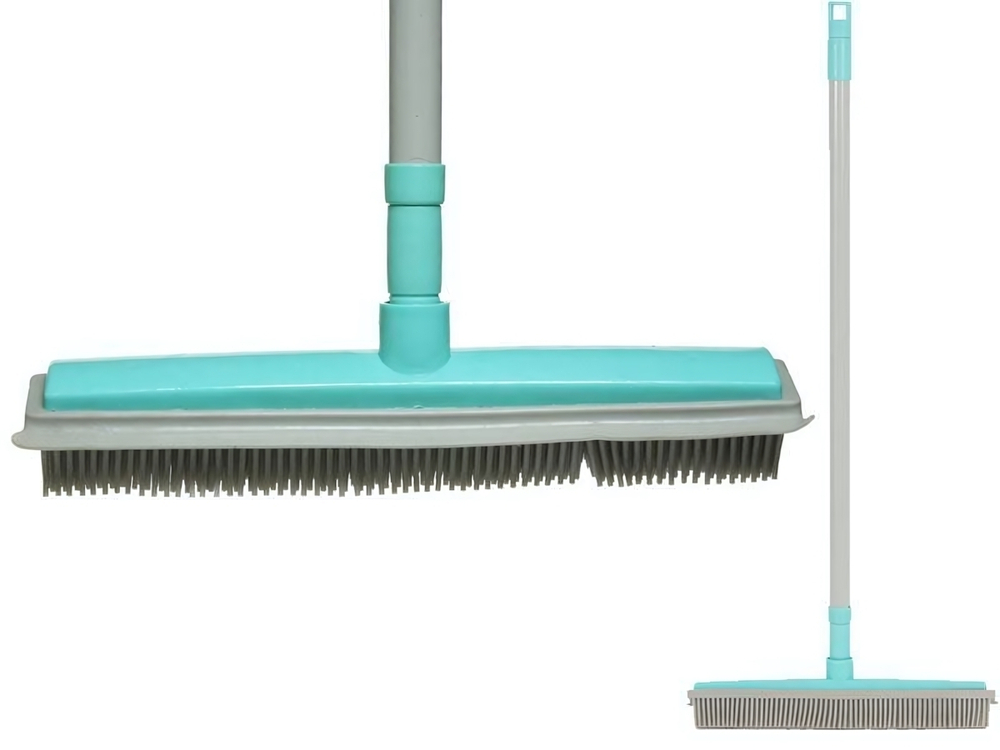 Швабра с ворсом из резины 31*5,5*6см и телескопическим черенком 70-120см "Rubber"