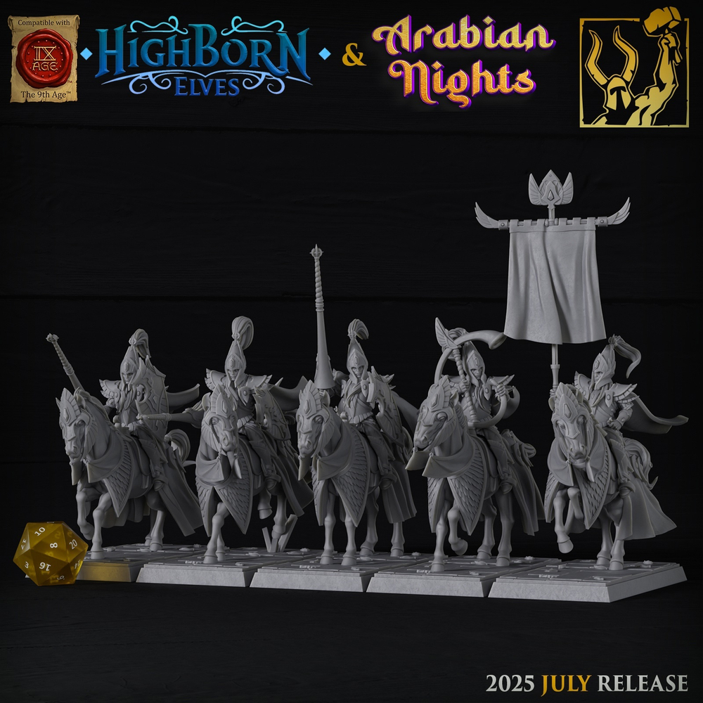 Миниатюра Warhammer Elves Highborne Elite Cavalry