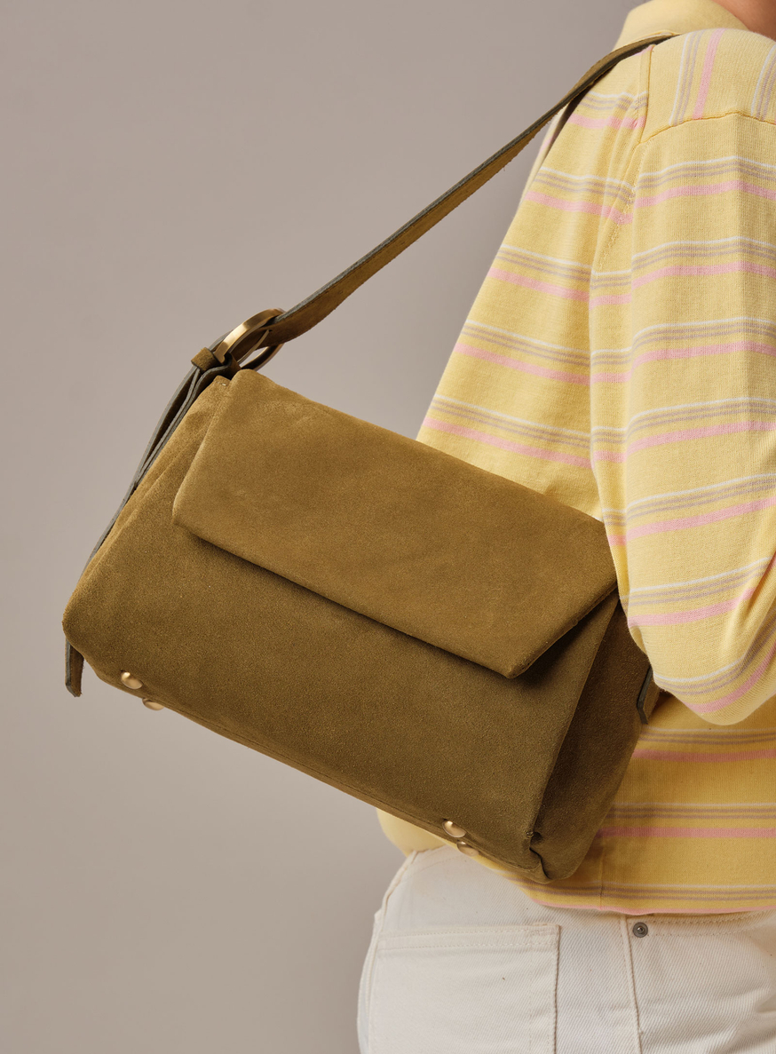 Замшевая сумка Nova DBR 31391 белый мох