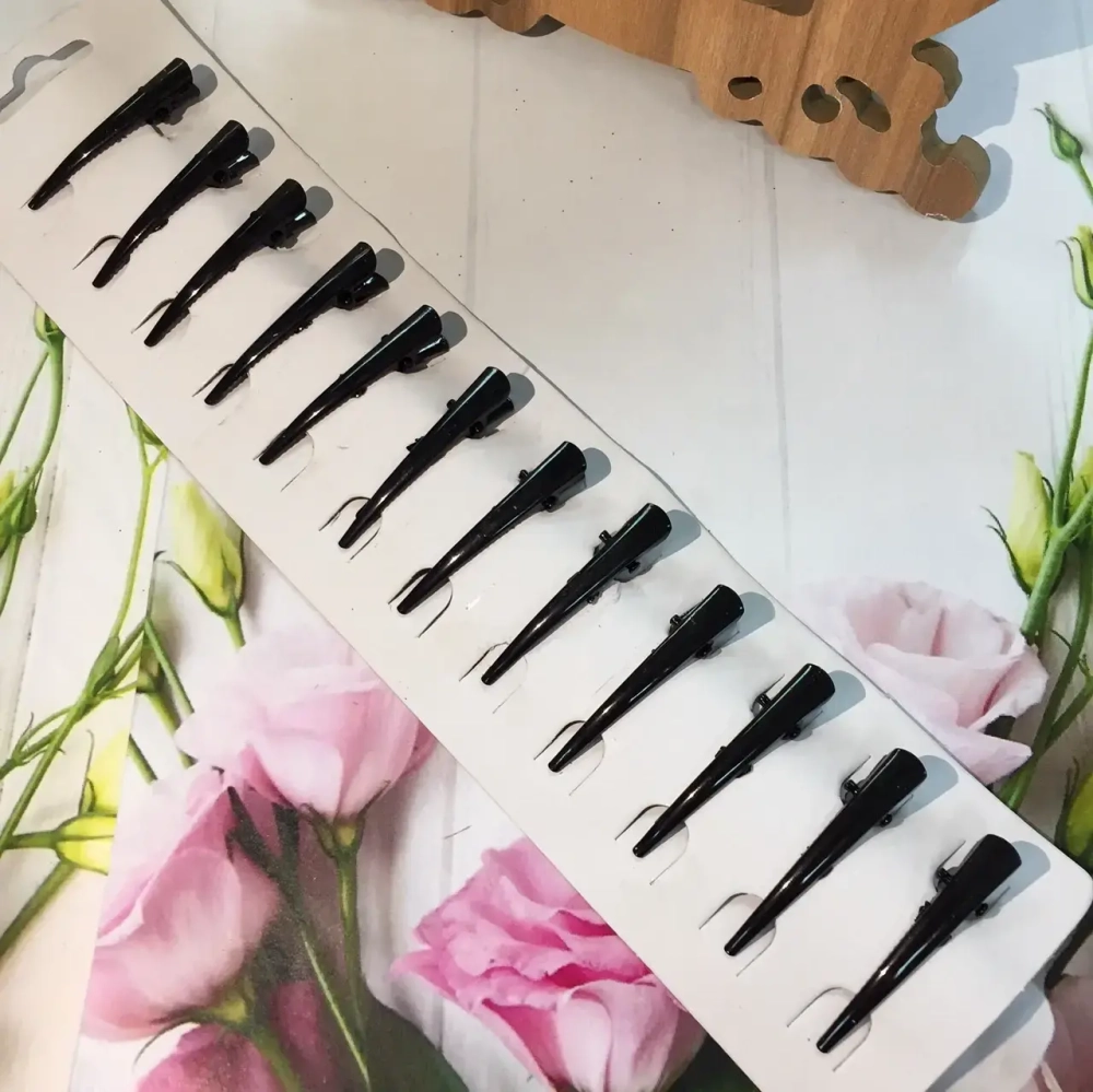 Зажим для волос 12шт «Your Style», цвет черный, 4см