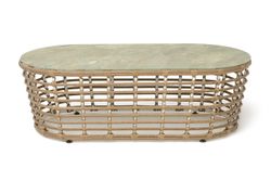 "Валенсия" журнальный столик из искусственного ротанга, цвет соломенный