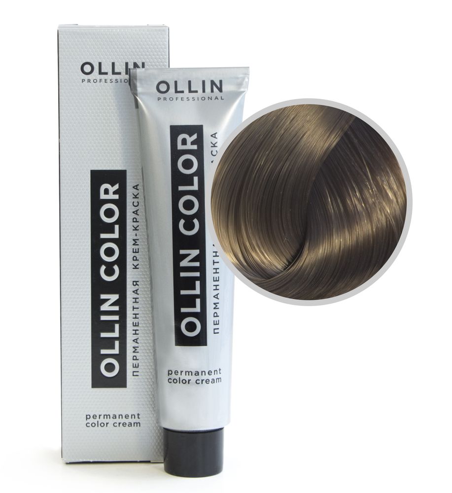 Ollin Color Крем-краска для волос, перманентная, тон №7-1, Русый пепельный, 60 мл