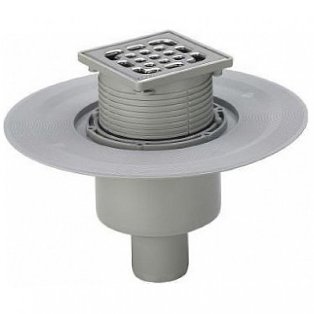 Душевой трап Viega Trap с решеткой, с сухим затвором, нержавеющая сталь, хром (4936.3 583224)