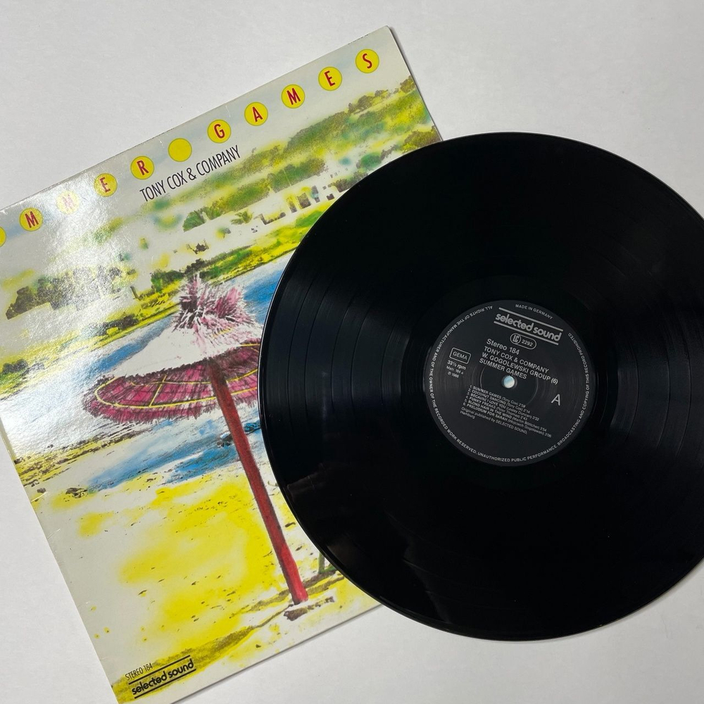 Винтажная виниловая пластинка LP Tony Cox and Company Summer Games (Germany 1986)
