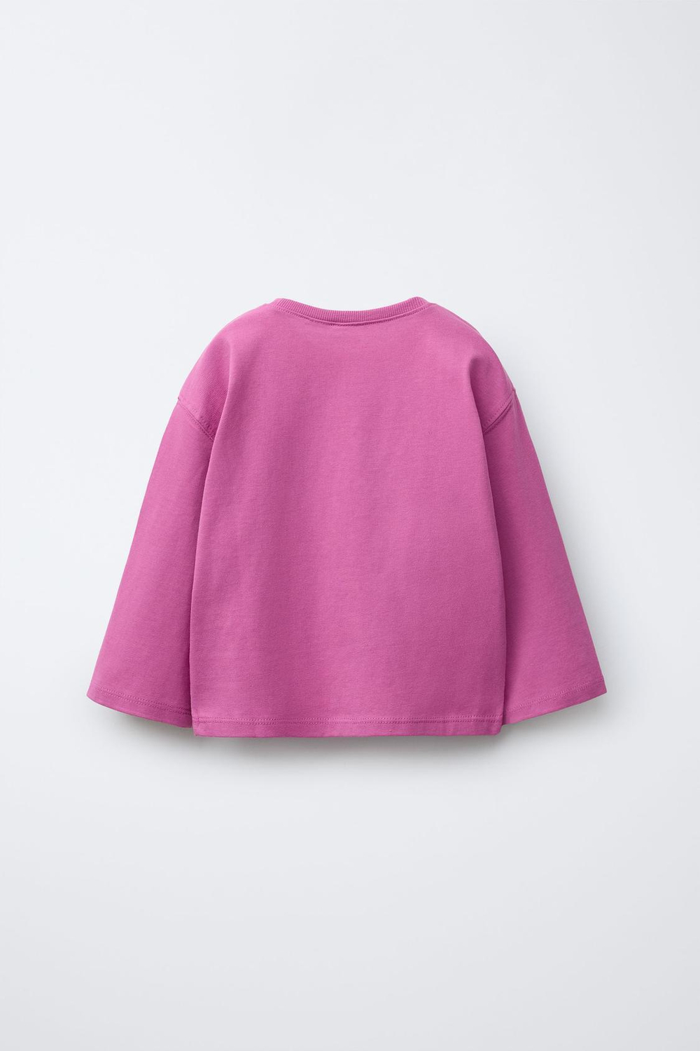 ZARA БАЗОВАЯ ФУТБОЛКА С ВЫШИТЫМ СЕРДЦЕМ, РОЗОВЫЙ