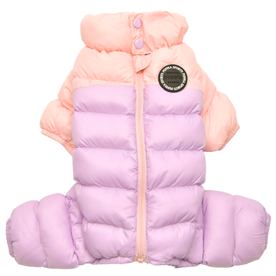 Puppia комбинезон для собак утеплённый "ultra light pastel", розово-сиреневый, xxl
