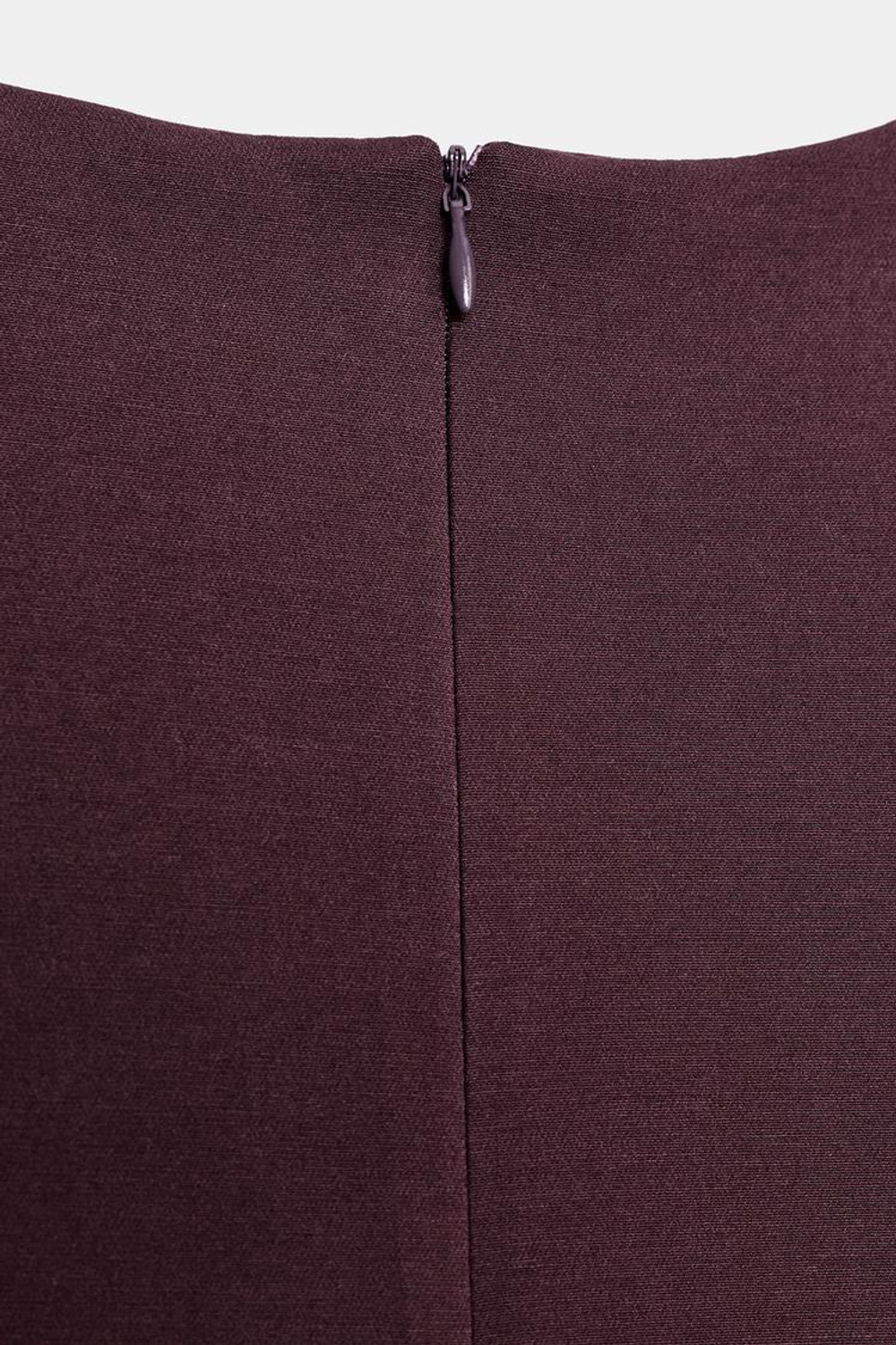 ZARA КОРОТКОЕ ПЛАТЬЕ-БАЛЛОН, БАКЛАЖАННЫЙ