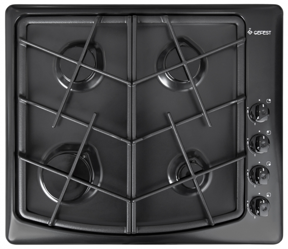 Поверхность варочная  Гефест СГ СН 1211 К21 (электроз.газ-конт.двойн реш.эмал черн)