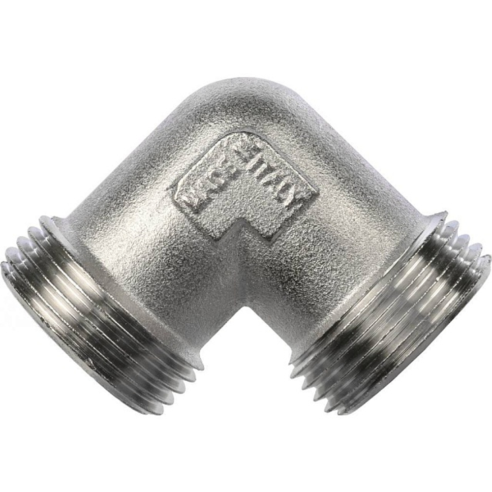 Отвод 90° с наружной резьбой STOUT SFT 0010 - 1" (для стальных труб, латунь никелированная)