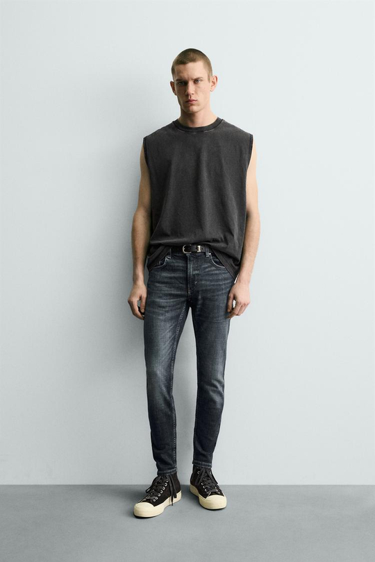 ZARA ДЖИНСЫ SKINNY FIT, СИНИЙ