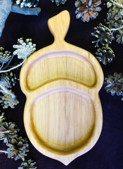 Тарелка "Желудь", дуб