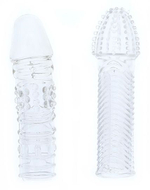 Комплект из 2 прозрачных насадок на пенис Penis Extender Pack