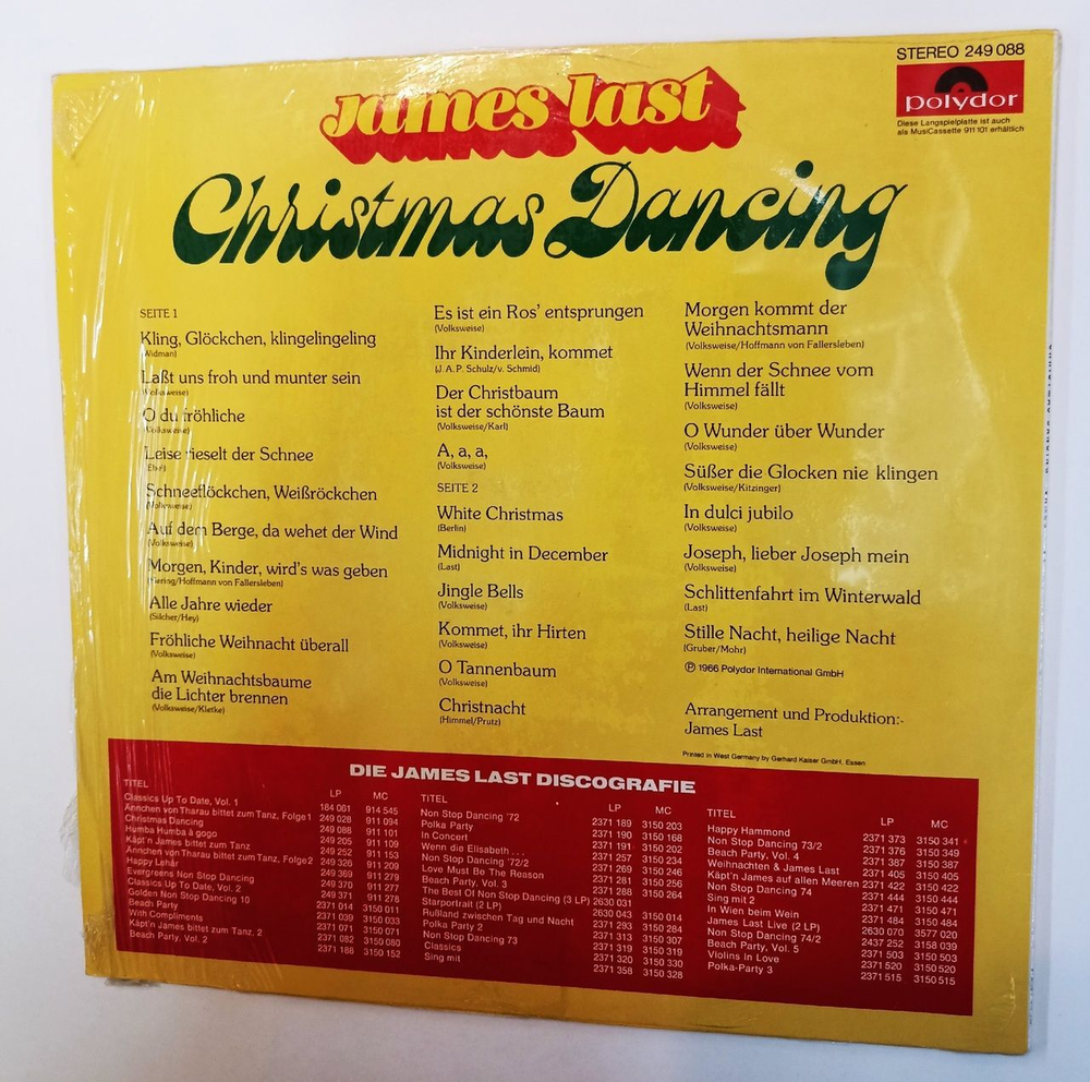 Винтажная виниловая пластинка LP James Last Christmas Dancing (Germany 1975)