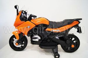 Детский электромотоцикл River Toys M444MM оранжевый