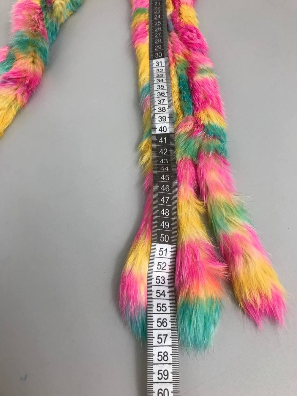 Шапка "Вязаный мех" на 5-7 лет из натурального кролика