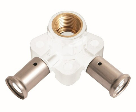 Водорозетка угловая ВР, HENCO(ХЕНКО)о ПВДФ пресс (белая), 16x1/2"x16 (40 мм)