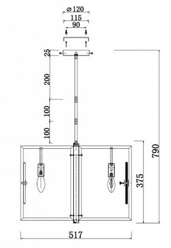 Люстра на штанге Maytoni Marmo MOD099PL-06G