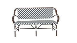 "Кабри" диван двухместный плетенный из искусственного ротанга, цвет черно-белый