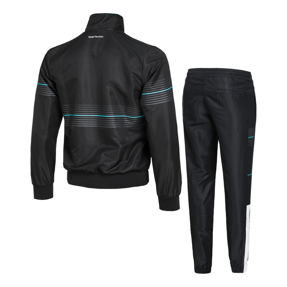 Мужские теннисные Костюмы Sergio Tacchini Spaghetti Tracksuit Men - Black, White