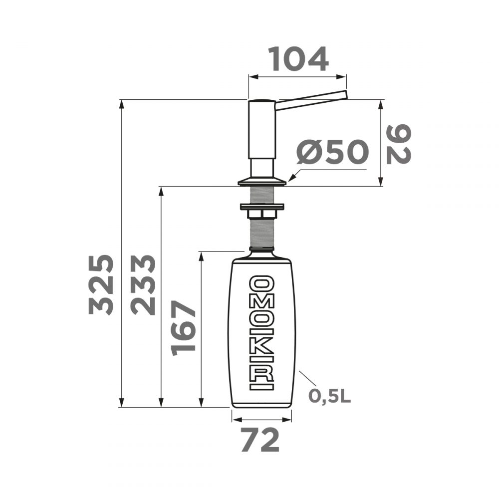 Дозатор Omoikiri OM-02-PL-P