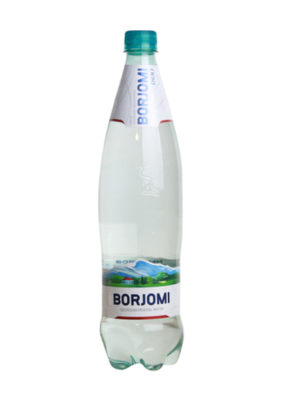 Вода Borjomi минеральная лечебно-столовая питьевая газированная 1л.