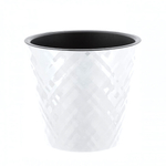 Горшок для цветов InGreen Manhattan D280мм, 11л c дренажной вставкой, белоснежный жасмин