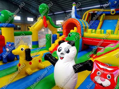 Коммерческий надувной батут "Осьминоги и драконы" 18*8*7 м