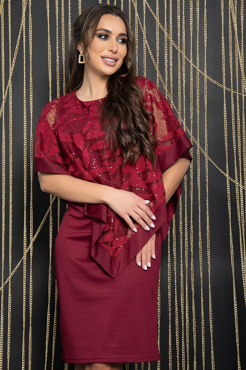 Платье Твой выход (бордовое) П11710 LT Collection (Акция)