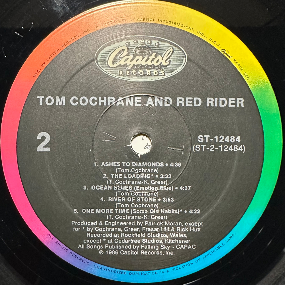 Tom Cochrane And Red Rider - Tom Cochrane And Red Rider (США 1986г.)Т