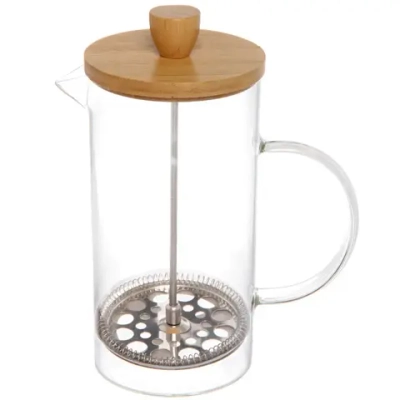 Френч-пресс 1000мл «Хай-Тек» с бамбуковой крышкой