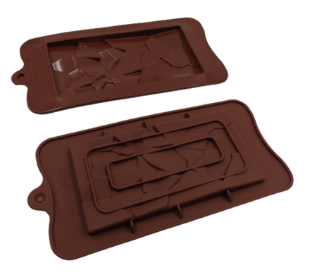 Форма для шоколада Плитка Ломаная 21*11см, силикон (Китай)