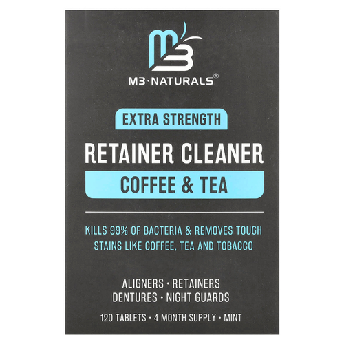 M3, очищающее средство, кофе и чай, мята, 120 таблеток